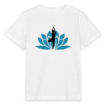 Namaste lotus flower / gift idea - Stanley/Stella MINI CREATOR Kids’ T-Shirt - white - Front - Maike (125cm)