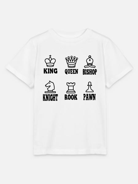 Schachfiguren auf Weiß - Stanley/Stella Kinder T-Shirt MINI CREATOR - Weiß