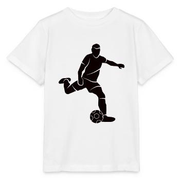 Fußball Silhouette Fußballspieler Fußballer - Stanley/Stella Kinder T-Shirt MINI CREATOR  - Weiß - Vorne - Maike (125cm)