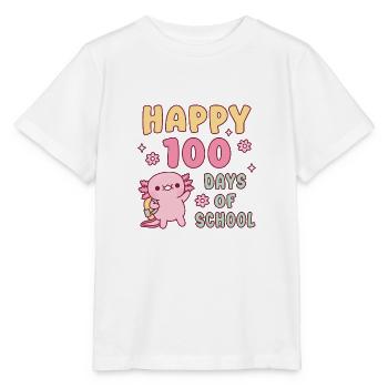 Mignon Axolotl Heureux 100 jours d’école - T-shirt bio MINI CREATOR Stanley/Stella Enfant - blanc - Devant - Maike (125cm)