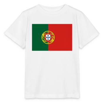 Portugiesische Flagge - Stanley/Stella Kinder T-Shirt MINI CREATOR  - Weiß - Vorne - Maike (125cm)
