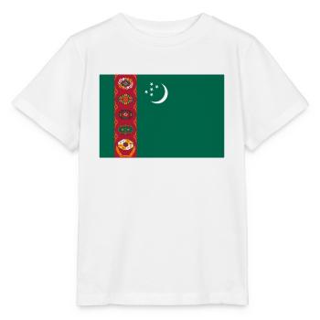 Turkmenistan flag - Stanley/Stella MINI CREATOR Kids’ T-Shirt - white - Front - Maike (125cm)