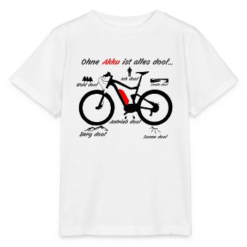ohne Akku ist alles Doof - Stanley/Stella Kinder T-Shirt MINI CREATOR  - Weiß - Vorne - Maike (125cm)