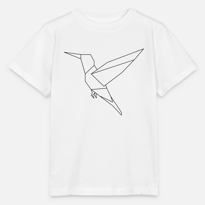 Oiseau géométrique abstrait triangle formes art - T-shirt bio MINI CREATOR Stanley/Stella Enfant - blanc
