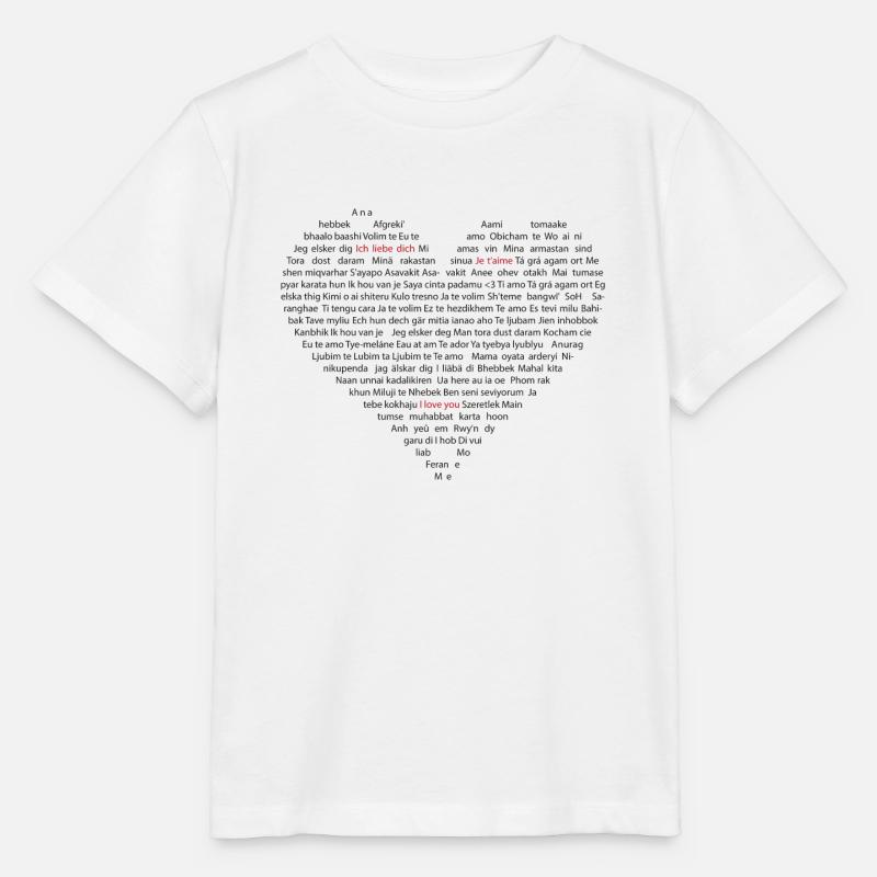 Je t'aime - T-shirt bio MINI CREATOR Stanley/Stella Enfant - blanc