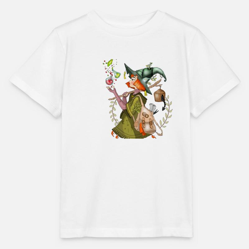 sorcière - T-shirt bio MINI CREATOR Stanley/Stella Enfant - blanc