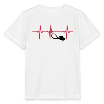 Plongée sous-marine Heartbeat - Plongée sous-marine - T-shirt bio MINI CREATOR Stanley/Stella Enfant - blanc - Devant - Maike (125cm)