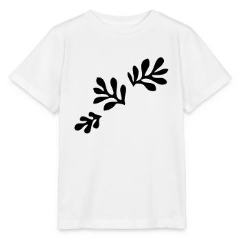 Leaves flora plant pattern - Stanley/Stella MINI CREATOR Kids’ T-Shirt - white - Front - Maike (125cm)
