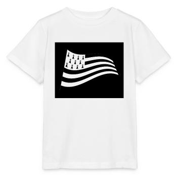 drapeau breton dans le vent - T-shirt bio MINI CREATOR Stanley/Stella Enfant - blanc - Devant - Maike (125cm)
