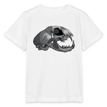 Katzenschädel - Stanley/Stella Kinder T-Shirt MINI CREATOR  - Weiß - Vorne - Maike (125cm)