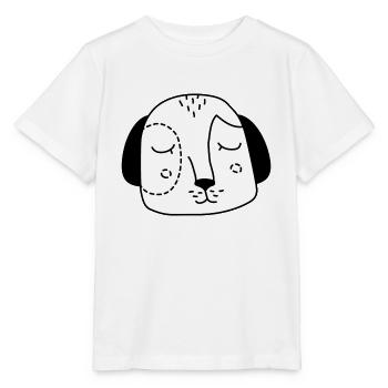 Hund Gesicht Hundekopf - Stanley/Stella Kinder T-Shirt MINI CREATOR  - Weiß - Vorne - Maike (125cm)