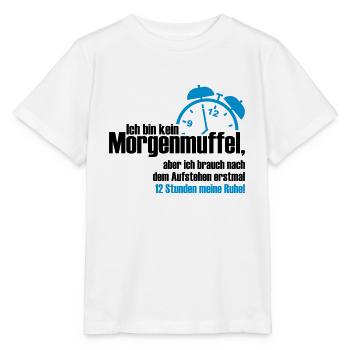 kein Morgenmuffel - Stanley/Stella Kinder T-Shirt MINI CREATOR  - Weiß - Vorne - Maike (125cm)