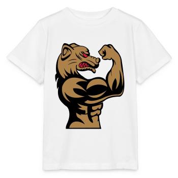 strong dog 002 - Stanley/Stella MINI CREATOR Kids’ T-Shirt - white - Front - Maike (125cm)
