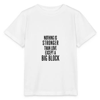 Moteur gros bloc V8 - T-shirt bio MINI CREATOR Stanley/Stella Enfant - blanc - Devant - Maike (125cm)