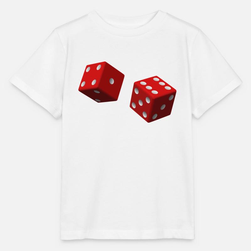 dés rouges - T-shirt bio MINI CREATOR Stanley/Stella Enfant - blanc