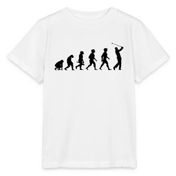 Evolution Golf Golfer Golfspieler Golfplatz - Stanley/Stella Kinder T-Shirt MINI CREATOR  - Weiß - Vorne - Maike (125cm)