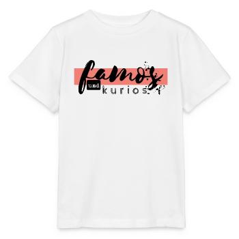 Logo famos et étrange rose - T-shirt bio MINI CREATOR Stanley/Stella Enfant - blanc - Devant - Maike (125cm)