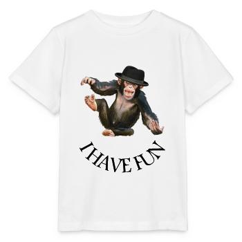 Monkey monkey monkey face - Stanley/Stella MINI CREATOR Kids’ T-Shirt - white - Front - Maike (125cm)