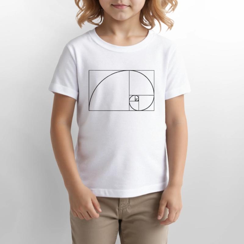Spirale de Fibonacci, section doré, Phi, evolution T-shirt bio MINI CREATOR Stanley/Stella Enfant