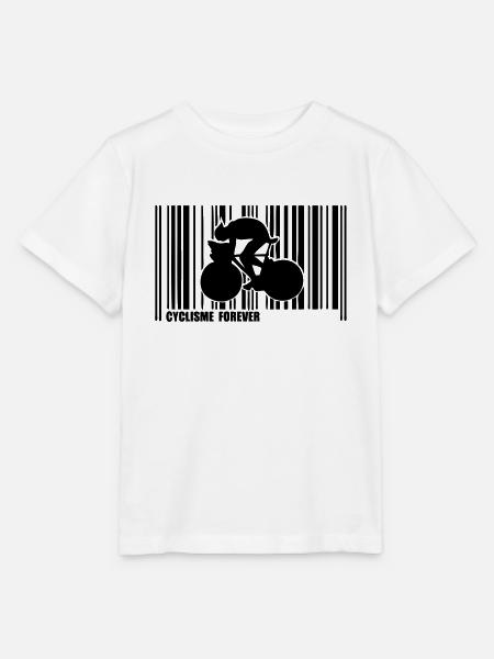 Barcode Radfahren - Stanley/Stella Kinder T-Shirt MINI CREATOR  - Weiß