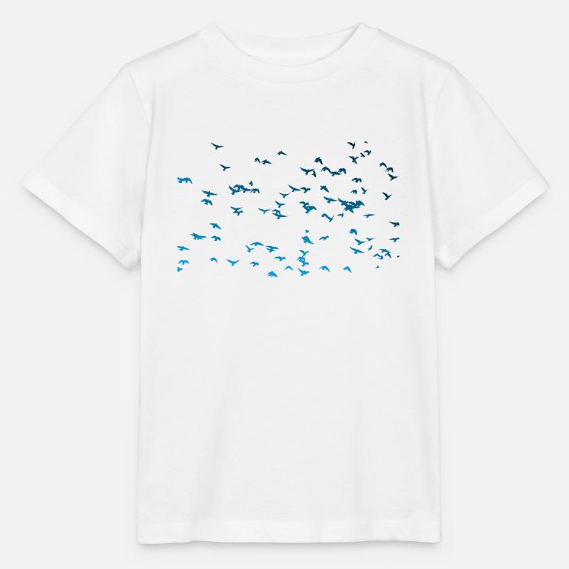 Vogelschwarm - Stanley/Stella Kinder T-Shirt MINI CREATOR  - Weiß