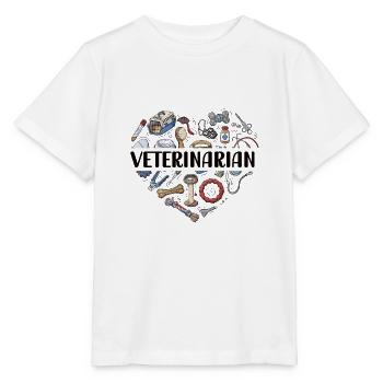 Veterinarian Veterinarian Veterinarian Veterinarian Physician - Stanley/Stella MINI CREATOR Kids’ T-Shirt - white - Front - Maike (125cm)