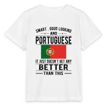 Portuguese Portugal Flag Portuguese origin - Stanley/Stella MINI CREATOR Kids’ T-Shirt - white - Front - Maike (125cm)