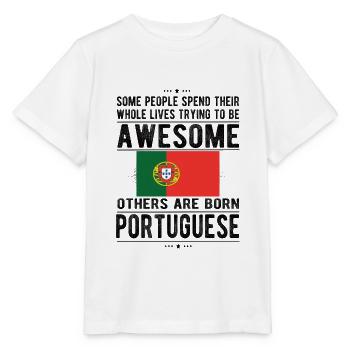 Portuguese Portugal Flag Portuguese origin - Stanley/Stella MINI CREATOR Kids’ T-Shirt - white - Front - Maike (125cm)