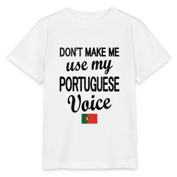 Portuguese Portugal Flag Portuguese roots - Stanley/Stella MINI CREATOR Kids’ T-Shirt - white - Front - Maike (125cm)