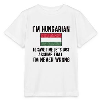 Fier hongrois Hongrie Origine Drapeau hongrois - T-shirt bio MINI CREATOR Stanley/Stella Enfant - blanc - Devant - Maike (125cm)