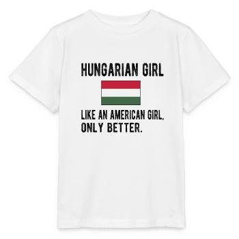 Proud Hungarian Hungary Flag Hungarian roots - Stanley/Stella MINI CREATOR Kids’ T-Shirt - white - Front - Maike (125cm)