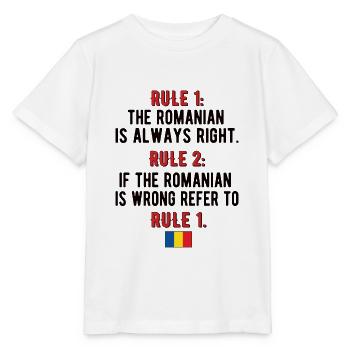Fier drapeau roumain de la Roumanie Racines roumaines - T-shirt bio MINI CREATOR Stanley/Stella Enfant - blanc - Devant - Maike (125cm)