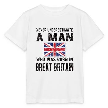 British Great Britain Origin British flag - Stanley/Stella MINI CREATOR Kids’ T-Shirt - white - Front - Maike (125cm)