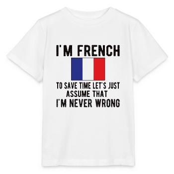 French France Origin French flag - Stanley/Stella MINI CREATOR Kids’ T-Shirt - white - Front - Maike (125cm)