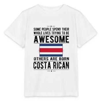 Costa Rica Costa-Ricaner Costa Rica Flagge - Stanley/Stella Kinder T-Shirt MINI CREATOR  - Weiß - Vorne - Maike (125cm)