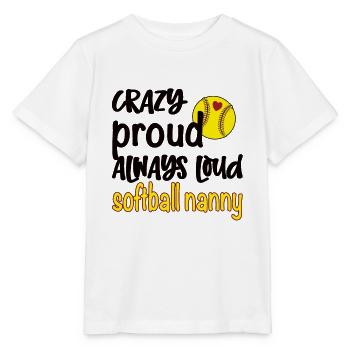 Nanny Grandma By Softball Player Softball Nanny - Stanley/Stella MINI CREATOR Kids’ T-Shirt - white - Front - Maike (125cm)