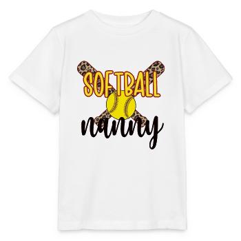 Nanny Grandma Of A Softball Player Softball Nanny - Stanley/Stella MINI CREATOR Kids’ T-Shirt - white - Front - Maike (125cm)
