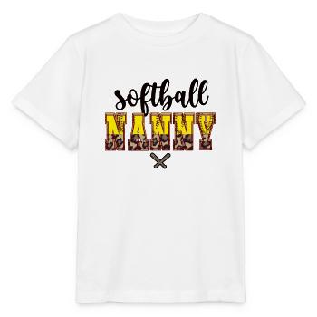 Nanny Grandma Of a Softball Player Softball Nanny - Stanley/Stella MINI CREATOR Kids’ T-Shirt - white - Front - Maike (125cm)