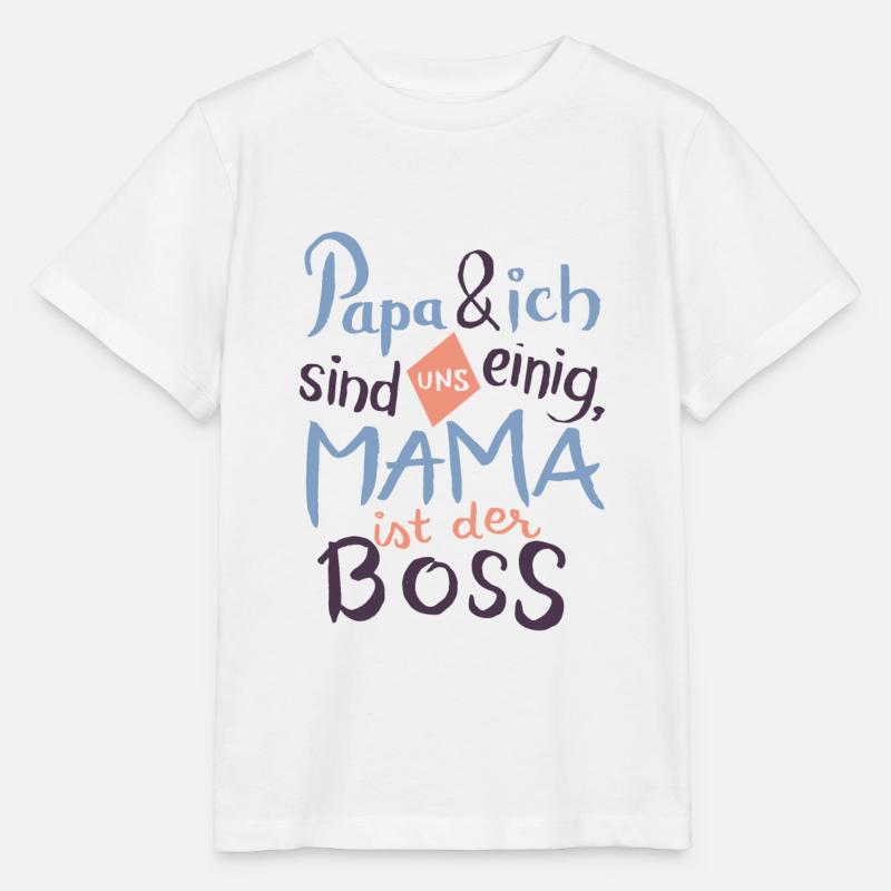 Mama Ist Der Boss - Stanley/Stella Kinder T-Shirt MINI CREATOR  - Weiß