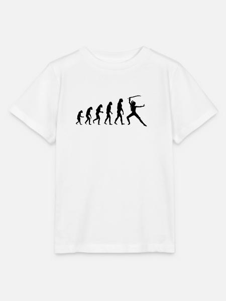 Evolution Schwertkämpferin - Stanley/Stella Kinder T-Shirt MINI CREATOR - Weiß