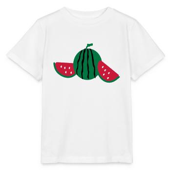 Wassermelone Obst - Stanley/Stella Kinder T-Shirt MINI CREATOR  - Weiß - Vorne - Maike (125cm)