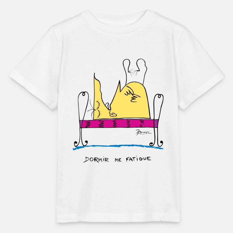 Dormir me fatigue - T-shirt bio MINI CREATOR Stanley/Stella Enfant - blanc