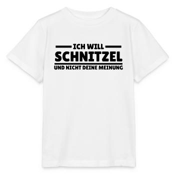 ich will schnitzel - Stanley/Stella Kinder T-Shirt MINI CREATOR  - Weiß - Vorne - Maike (125cm)