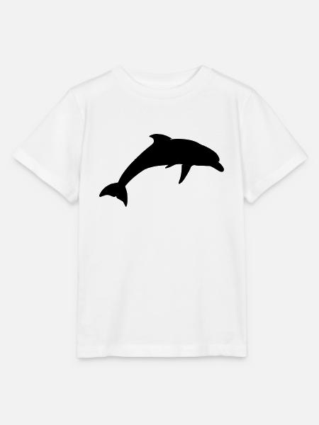 Delphin-Silhouette - Stanley/Stella Kinder T-Shirt MINI CREATOR  - Weiß