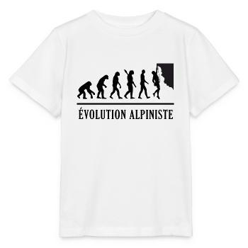 Évolution Alpinisme - Evolution Alpiniste - T-shirt bio MINI CREATOR Stanley/Stella Enfant - blanc - Devant - Maike (125cm)