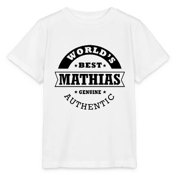 Mathias world s best gift first name mathias - Stanley/Stella MINI CREATOR Kids’ T-Shirt - white - Front - Maike (125cm)