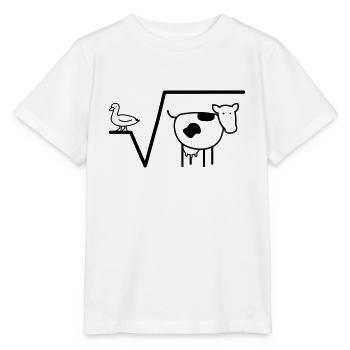 Ente Wurzel aus Kuh Mathe - Stanley/Stella Kinder T-Shirt MINI CREATOR  - Weiß - Vorne - Maike (125cm)
