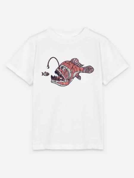 Anglerfisch - Stanley/Stella Kinder T-Shirt MINI CREATOR  - Weiß