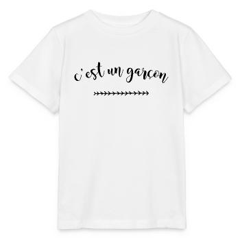 c est un garçon - T-shirt bio MINI CREATOR Stanley/Stella Enfant - blanc - Devant - Maike (125cm)