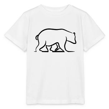 Brown Bear - Grizzly - Stanley/Stella MINI CREATOR Kids’ T-Shirt - white - Front - Maike (125cm)